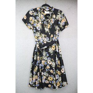 Nanette Lepore Semi-Sheer Pleated Chiffon Floral Dress-Size 2-Cottagecore